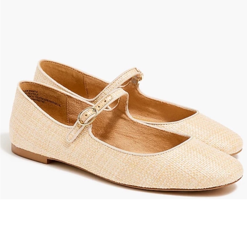J. Crew Woven Mary Jane Flats